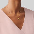 Van Cleef & Arpels Frivole collection mini diamond-set clover necklace