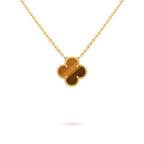 Van Cleef & Arpels Vintage Alhambra collection tiger's eye four-leaf clover necklace