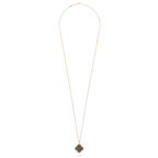 Van Cleef & Arpels Alhambra Four-Leaf Clover Collection Grey Mother-of-Pearl Necklace