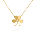 Van Cleef & Arpels Frivole Collection Three-Petal Flower Diamond Necklace