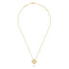 Van Cleef & Arpels Vintage Alhambra collection full diamond four-leaf clover necklace
