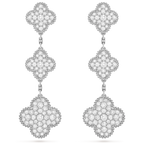 Van Cleef & Arpels Magic Alhambra Collection Trefoil White Gold Long Earrings with Full Diamonds