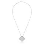 Van Cleef & Arpels Magic Alhambra Collection Full Diamond Four-Leaf Clover Necklace