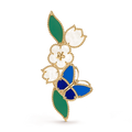 Van Cleef & Arpels Lucky Spring collection butterfly and flower brooch