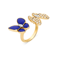 Van Cleef & Arpels Two Butterfly Collection Double Butterfly Ring