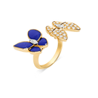Van Cleef & Arpels Two Butterfly Collection Double Butterfly Ring