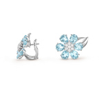 Van Cleef & Arpels Fleurs d’Hawaï Collection Aquamarine and Diamond Flower Earrings