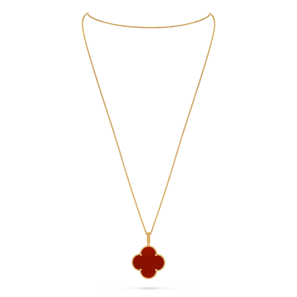 Van Cleef & Arpels Magic Alhambra Carnelian Long Necklace