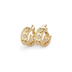 Van Cleef & Arpels Perlée Collection Four-Leaf Clover Hoop Earrings