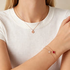 Van Cleef & Arpels Sweet Alhambra Collection 18K Rose Gold Four-Leaf Clover Necklace