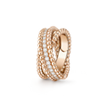 Van Cleef & Arpels Perlée Diamonds Duo collection double-ring diamond ring