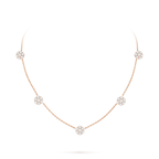 Van Cleef & Arpels Fleurette Collection Five-Diamond Floral Necklace