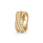 Van Cleef & Arpels Perlée Diamonds Duo collection double-ring diamond ring