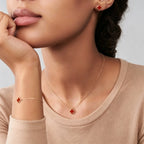 Van Cleef & Arpels Sweet Alhambra Collection Carnelian Four-Leaf Clover Earrings