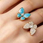 Van Cleef & Arpels Two Butterfly Collection Double Butterfly Ring