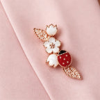 Van Cleef & Arpels Lucky Spring collection ladybug floral rose gold brooch