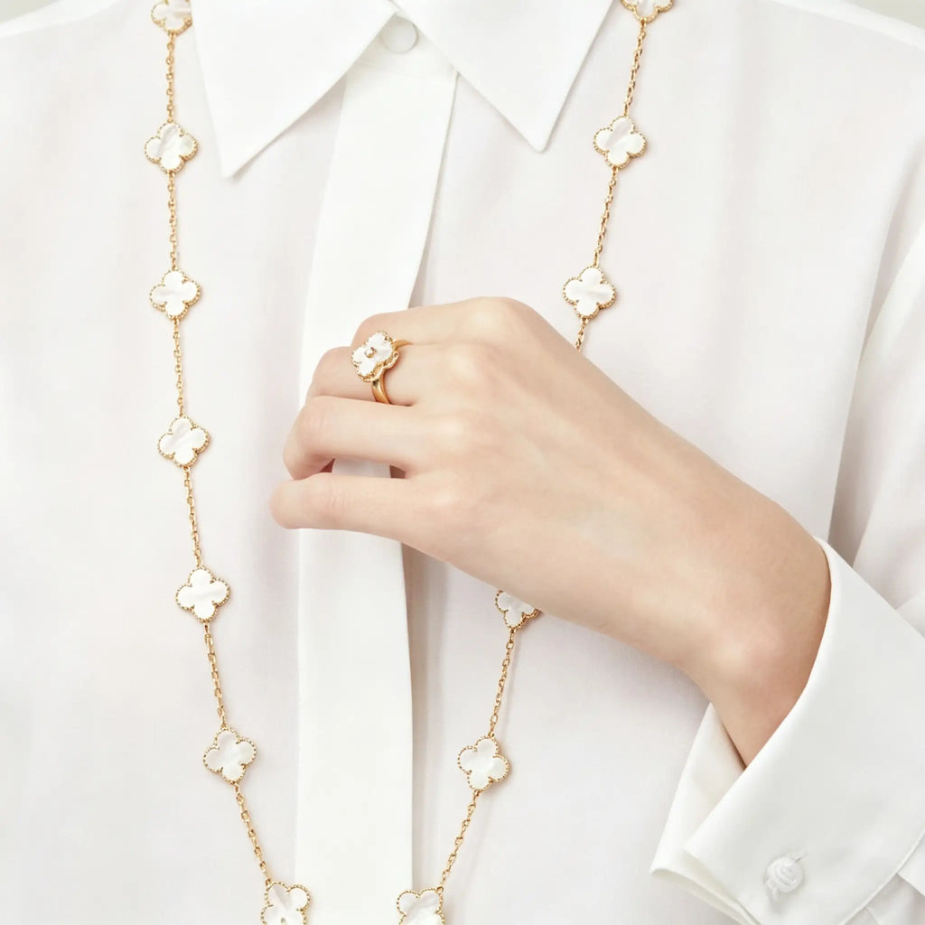 Van Cleef & Arpels Vintage Alhambra Collection 20-Flower Long Necklace