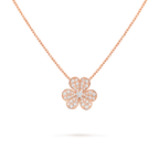 Van Cleef & Arpels Frivole Collection Clover Full Diamond Necklace