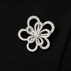Van Cleef & Arpels Flowerlace Collection White Gold Necklace Fully Set with Diamonds and Lace