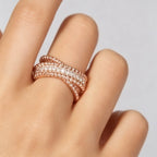 Van Cleef & Arpels Perlée Diamonds Duo collection double-ring diamond ring