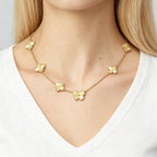 Van Cleef & Arpels Vintage Alhambra 18K Gold Laser Ten-Flower Necklace