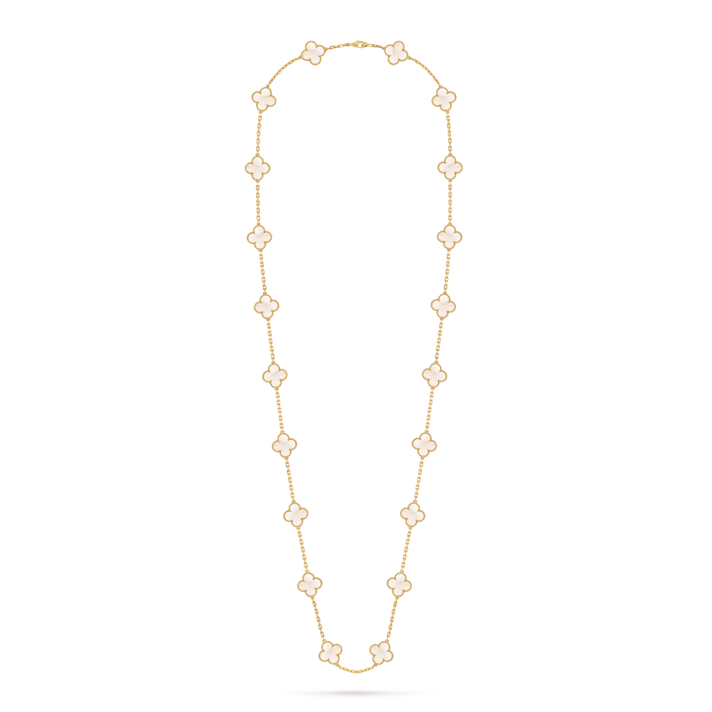 Van Cleef & Arpels Vintage Alhambra Collection 20-Flower Long Necklace