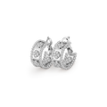 Van Cleef & Arpels Perlée Collection Four-Leaf Clover Hoop Earrings