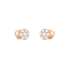 Van Cleef & Arpels Fleurette collection rose gold diamond stud earrings