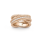 Van Cleef & Arpels Perlée Diamonds Duo collection double-ring diamond ring