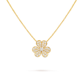Van Cleef & Arpels Frivole Collection Clover Full Diamond Necklace