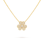 Van Cleef & Arpels Frivole Collection Clover Full Diamond Necklace