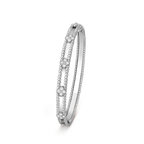 Van Cleef & Arpels Perlée Collection Four-Leaf Clover Bangle with Beaded Edge