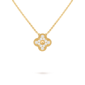 Van Cleef & Arpels Vintage Alhambra collection full diamond four-leaf clover necklace