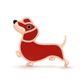 Van Cleef & Arpels Lucky Animals collection dachshund brooch