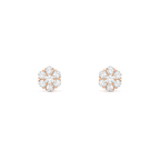 Van Cleef & Arpels Fleurette collection rose gold diamond stud earrings