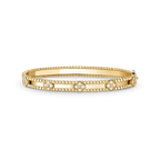 Van Cleef & Arpels Perlée Collection Four-Leaf Clover Bangle with Beaded Edge
