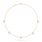 Van Cleef & Arpels Fleurette Collection Five-Diamond Floral Necklace