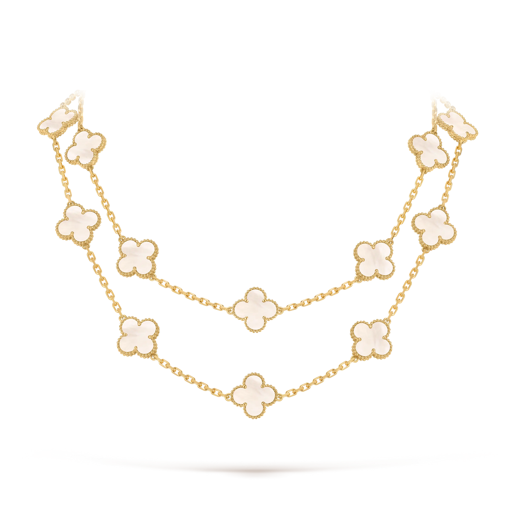 Van Cleef & Arpels Vintage Alhambra Collection 20-Flower Long Necklace